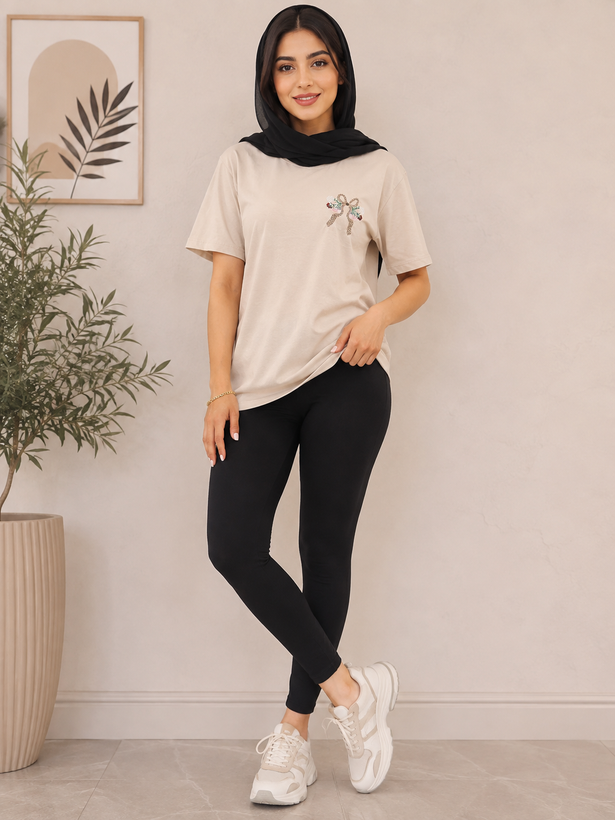 تیشرت پنبه گل دوزی